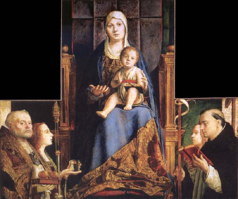 Antonello da Messina Madonna with SS Nicholas of Bari,Anastasia Germany oil painting art